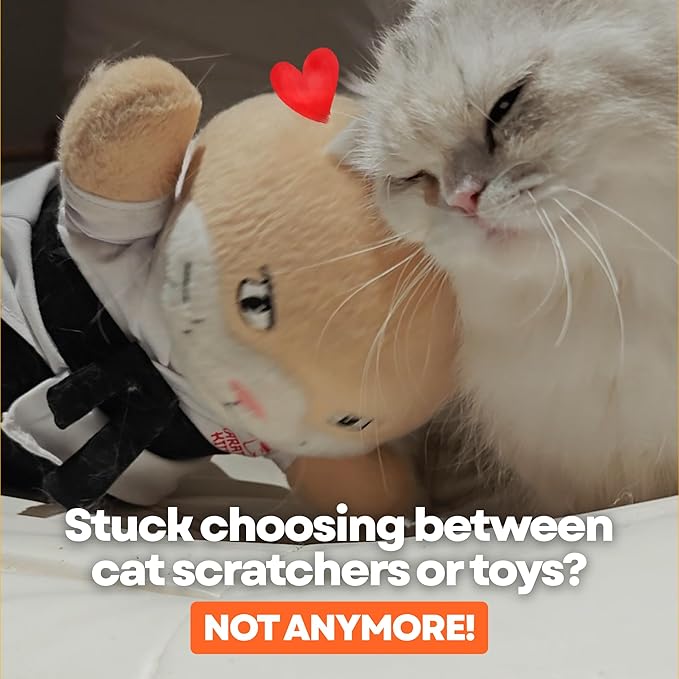 Cat Puppet Toy with Arm Sleeve – Boxing & Arm Wrestling Glove for Cats with Realistic Movements, Catnip Pocket & Crinkle Ears
