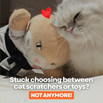 Cat Puppet Toy with Arm Sleeve – Boxing & Arm Wrestling Glove for Cats with Realistic Movements, Catnip Pocket & Crinkle Ears