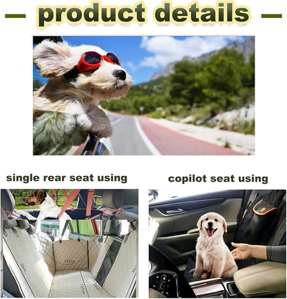 Dog Shaped Car Seat Cover with Rear Seat Mesh Window, Waterproof, Anti-Skid and Scratch Resistant Rear Seat for Large Pets, Protect the Car Interior， Suitable for Cars, Trucks and Suv. (black)