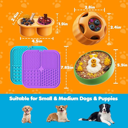havit Frozen Dog Treats Toy to Keep Them Busy, Cognitive Dog Enrichment Toys,Interactive Toys Long Lasting, Easy to Clean (6 in 1)