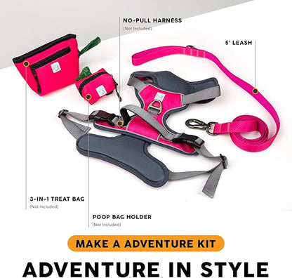 Embark Adventure Dog Leash – Strong & Sturdy for Small, Medium & Large Dogs, Colorful (Pink, 5 Ft)