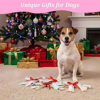 4 PCS Flirt Pole Replacement Toys, Natural Rope Squishy Face Flirt Pole for Dogs for Interactive Play and Chewing as a Fun Dog Chase Toy