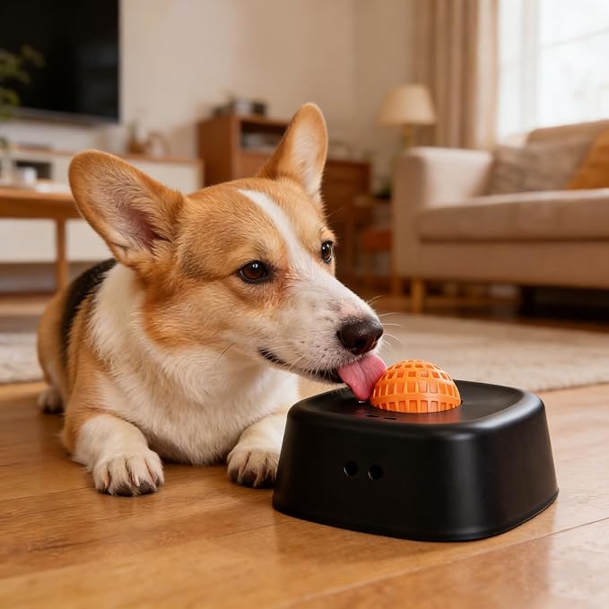 Yosoo Slow Feeder Dog Bowls, Dog Lick Bowl with Slip Resistant Material, Bright Colors, Dishwasher Safe, 6.10x6.10x2.36in, for Yogurt & Purees (Black)