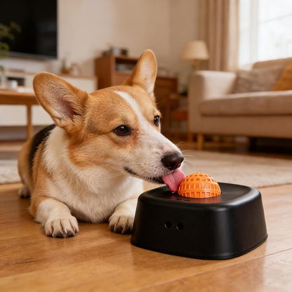 Yosoo Slow Feeder Dog Bowls, Dog Lick Bowl with Slip Resistant Material, Bright Colors, Dishwasher Safe, 6.10x6.10x2.36in, for Yogurt & Purees (Black)