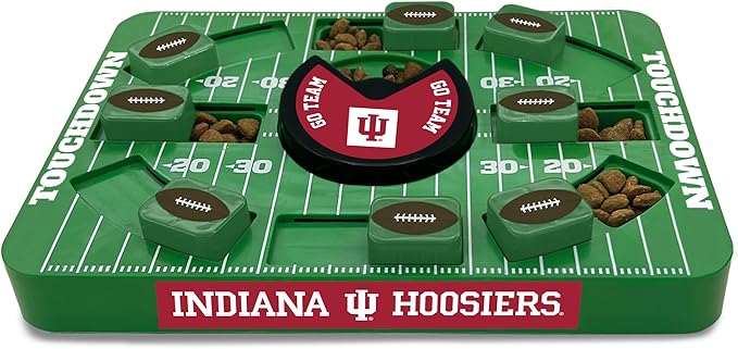 Pets First NCAA Indiana Large Puzzle Toy, Dog Puzzle Treat Toy, New Large Size, Interactive Dog Treat Toy, Dog Slow Feeding Toy