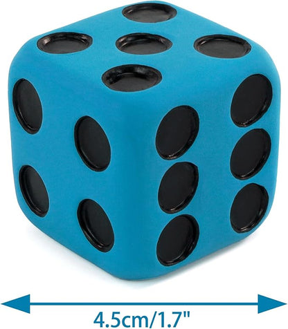 CHIWAVA 4 Pack 1.7" Squeaky Latex Dog Toys Dice Puppy Fetch Interactive Play for Small Dogs
