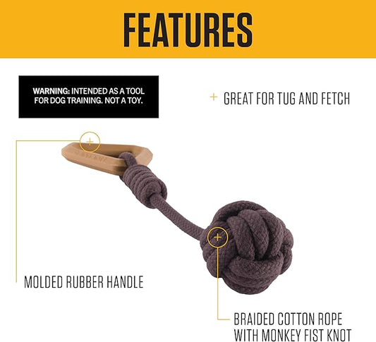 Carhartt Pet Training Tools, Durable Dog Tool for Tug and Fetch, Monkey Fist Dog Pull (Blaze Orange)