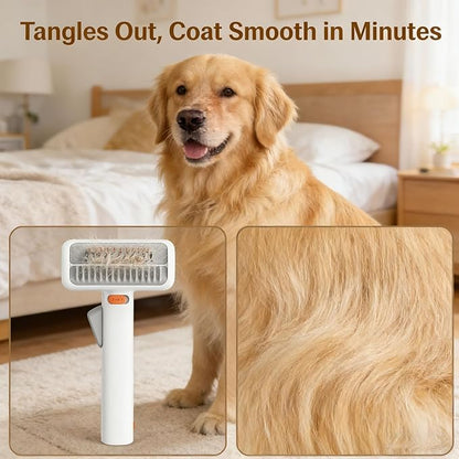 2-in-1 Pet Self-Detangling & Grooming Comb, 2-in-1 Pet Comb, Double-Sided Dematting Brush, Combs Through Knots and Lifts Loose Hair—Quickly (1pcs)