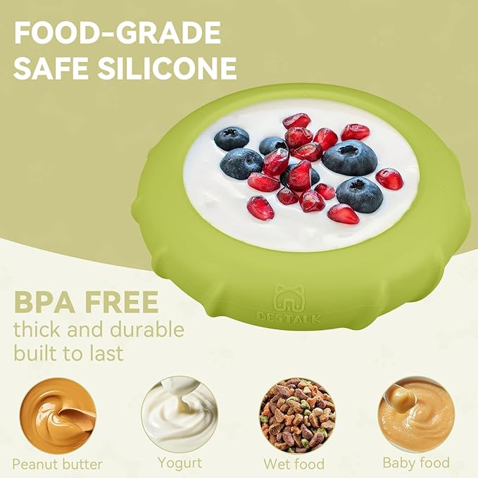 Dog Lick Bowl, Bestalk Wobbly Freeze Bowl Enrichment Feeder for Dogs, Anxiety Relief Lick Mat Puzzle Toy for Distraction, BPA Free Silicone, Dishwasher Safe(Green,L)