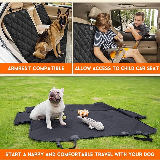 Dog Car Seat Cover for Back Seat for Genesis GV80 5 Seats 2021-2025, Dog Hammock for Car Waterproof Scratch Proof Back Seat Cover Accessories
