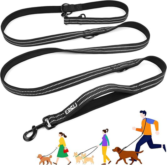 ETACCU Hands Free Dog Leash, Multifunctional Crossbody Dog Leash with Adjustable Length 6-9FT, Tangle Free Reflective Waist Leashs for Medium and Large Dogs