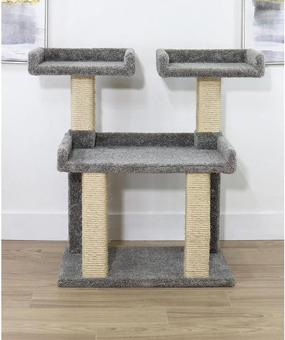 Maykoosh Southwestern Sanctuary Maine Coon Deluxe Cat Perch with Oversized Cushioned Platform, Reinforced Sisal-Wrapped Support Posts, and Heavy-Duty Base for Large Breeds or Multi-Cat Lounging and Cl