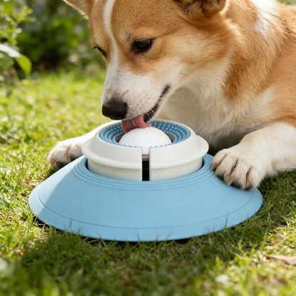 Dog Lick Sphere Spinner Anxiety Calming Sip Bowl with Roller Ball