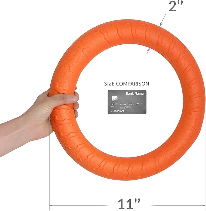 PetSpy Dog Ring Toy – Flying Ring for Outdoor Play, Floating Training & Fetch Toy for Throwing, Catching & Chewers – Durable EVA Flying Disc for Small, Medium & Large Dogs