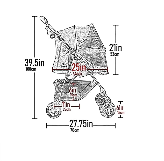 Pet Gear No-Zip Happy Trails Pet Stroller for Cats/Dogs, Zipperless Entry, Easy Fold with Removable Liner, Storage Basket + Cup Holder, Jade
