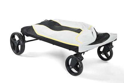 Extra Large Dog Stroller for Large Dogs, 176 Lbs Capacity Pet Stroller with All-Terrain Wheels, Foldable Design & Weather Cover, Luxury Dog Stroller with Air Mesh, Foot Brake & Storage Basket