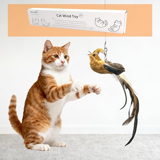 Interactive Cat Wand Toy Set, 11 PCS Retractable Wand Toys for Indoor Cats, Refills Attachment - Feather Toys, Plush Birds，Mice, Insects, and Swallows for Play Chase Exercise