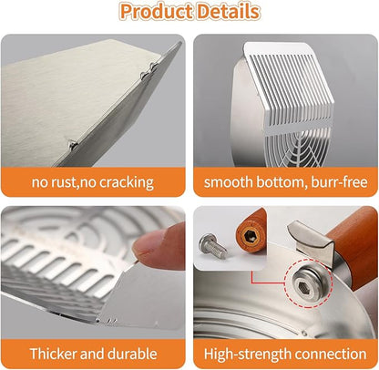 Custom Extra Thick Stainless Steel Cat Litter Scoop – Heavy Duty Poop Scooper with Sturdy Anti-Break Handle, Filters Small Litter Clumps