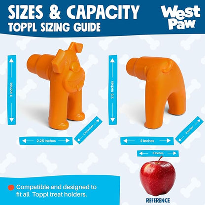 WEST PAW Toppl Stopper Insert Accessory for Toppl Dog Treat Toy – Keeps Toy Steady and Upright for Filling and Freezing, Mess-Free Treat Prep, Dishwasher Safe, Made in USA - Tangerine