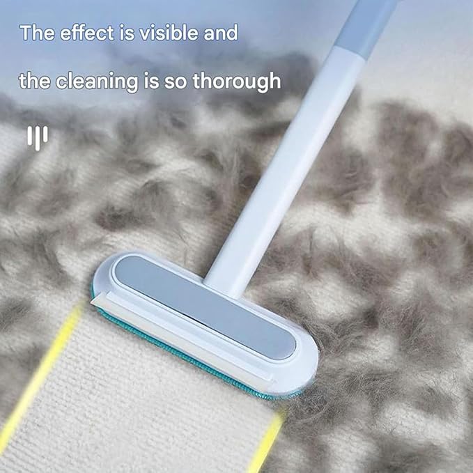 4 in 1 Cat and Dog Hair Removal Brush, 2025 New Multifunctional Pet Hair Remover with Extendable Long Handle, Washable Pet Hair Removal Tool for Furniture, Couch, Carpet, Clothes (2 Pcs)