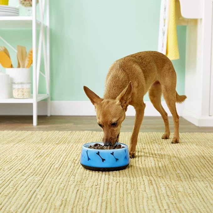 Dogit Non-Skid Dog Food and Water Bowl, Blue - BPA-Free Dog Dish 4.9 Inches by 12 cm