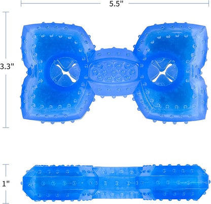 NWK Pet Teether Cooling Chew Toy for Dogs Teething Toy for Puppies, Fit with Treats for More Fun (Chewing Bone)