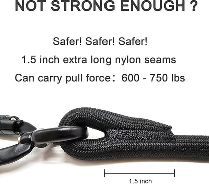Rope Dog Leash, 6 Foot Heavy Duty Dog Leash with Aviation Aluminum Auto Locking Carabiner, Strong Nylon Pet Lead for Small, Medium, Large Dogs (Blue, 6FT)