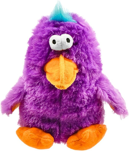 Squeaky Dog Toys Durable Stuffed Bird Dog Toys with Unique Squeak Sounds to Keep Dogs Busy, Cute & Funny Interactive Puppy Chew Toys for Small, Medium and Large Dogs(Purple Parrot)