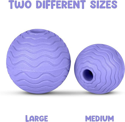 Foam Fetch Ball for Dogs – Durable EVA Foam Dog Ball, Interactive Chew Toy for Dogs, Lightweight Floating Ball for Water, Pool & Outdoor Fetch Games (Purple, Medium)