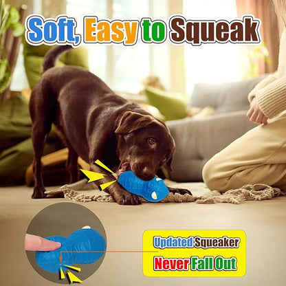 Latex Squeaky Dog Toys for Large Dogs – Natural Latex Dog Squeaky Balls for Dogs Big, Soft Rubber Dog Squeak Toys with Squeaker, Interactive Fun for Indoor & Outdoor Play