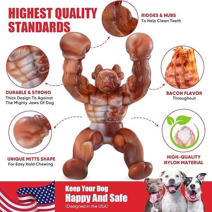 Dog Toys for Aggressive Chewers, Indestructible Dog Toys, Tough Toys for Aggressive Chewers to Keep Them Busy, Dog Chew Toys for Small/Medium/Large Dogs