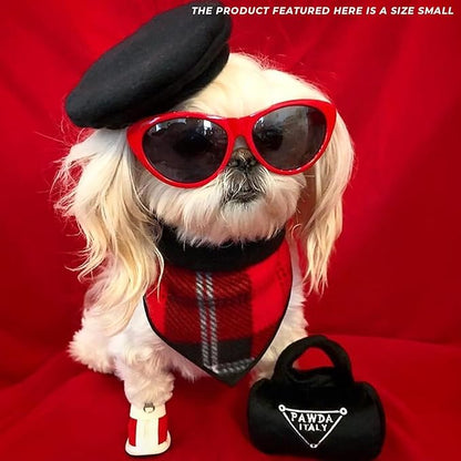 Haute Diggity Dog Pawda Handbag, Plush Designer Dog Toys with Interactive Squeaker, Stimulating Pet Enrichment - Dog Birthday Toy - Machine-Washable & Safe Materials for All Breeds, Size Small