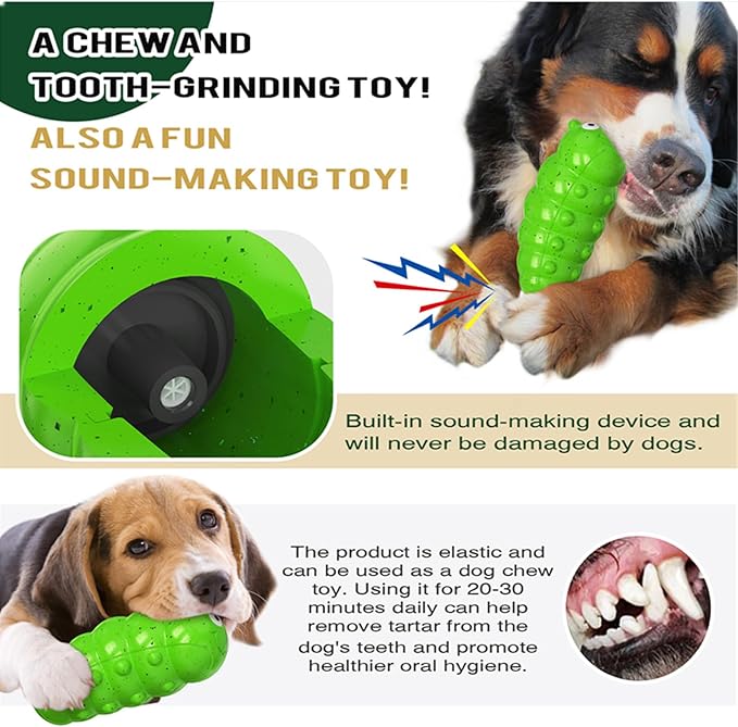 Indestructible Dog Toy for Aggressive Chewers, Extremely Tough Dog Toy for Large Breeds, Durable and Tough Latex Toy for Medium/Large Breeds,Gifts for Dogs,Green