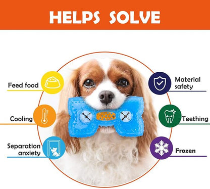 Pet Products Arctic Freeze Fetch Food Cooling Teether Freezable Chew Toy Bone Fit with Treats