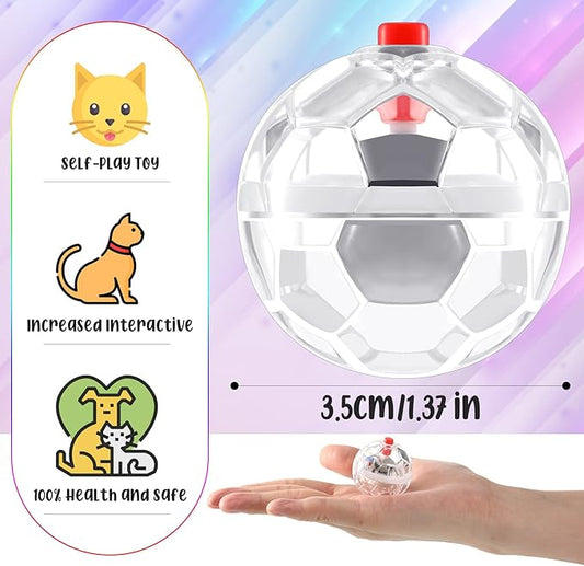 CHENGU 15 Pieces Ghost Hunting Light up Cat Balls Motion Activated Interactive Pet Toy Small LED Glowing Pet Ball for Animal Dog Running Activity Indoor Supplies, 1.38 x 1.5