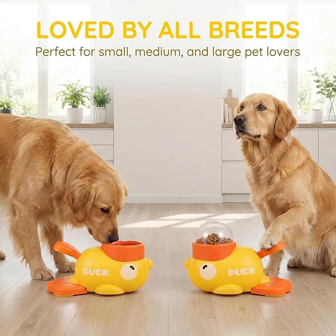 Interactive Dog Toys Food Puzzle Slow Feeder, Duck Shape Slow Feeder for Small Medium Dogs Eenrichment Toys, Promotes IQ Training and Entertainment Reduces Bloating Anti-Gulping