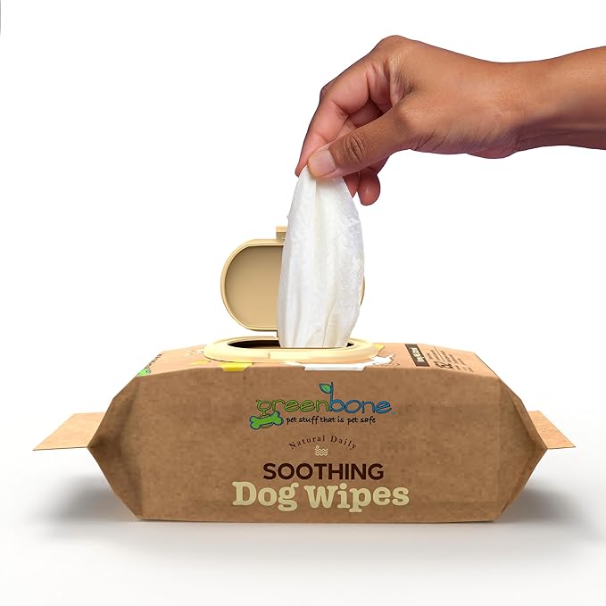 Greenbone Soothing Dog Wipes - Honey Milk & Oatmeal -150 Wipes