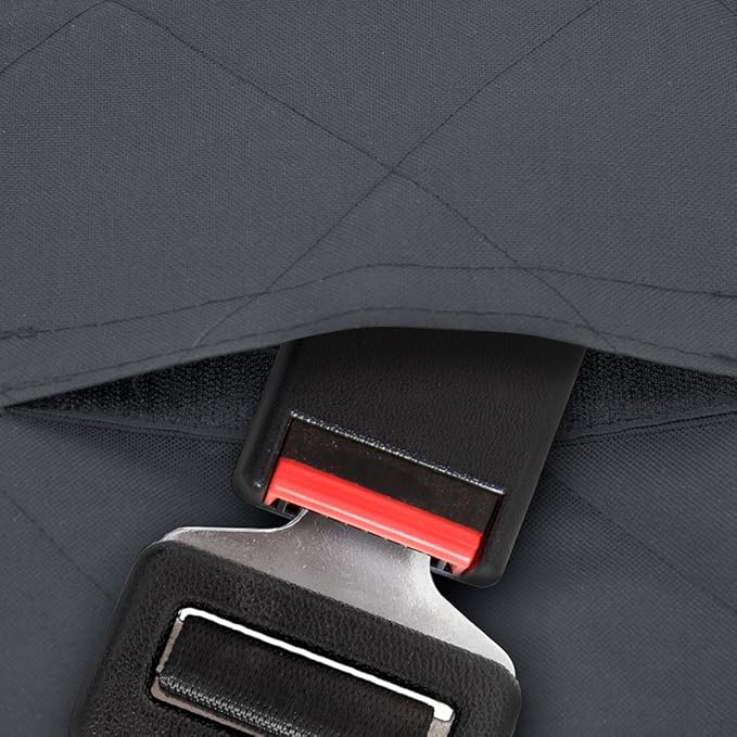 Best Pet Supplies Water Resistant Back Seat Cover for Dogs with Protective Pouch | Nonslip Backseat Protector for Cars, SUVs & Trucks (Grey), 58 * 54, CS210-GR