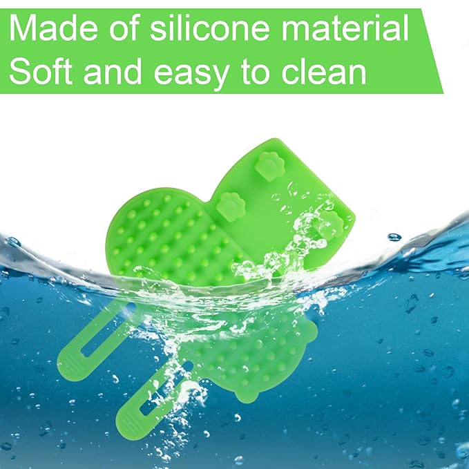 2pcs Self Cleaning Cat Brush, 2-in-1 Tickling Comb Cat Massage Brush Pet Artifact Adjustable Silicone Kitty Grooming Shedding Brush Cat Corner Scartcher Groomer for Short/Long Hair Cats Dogs (Green)
