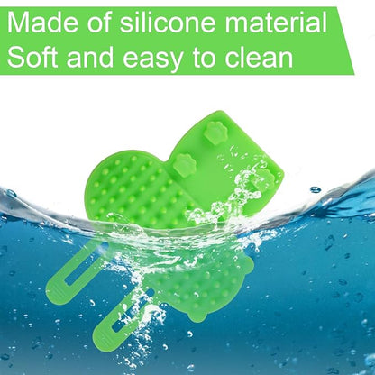 2pcs Self Cleaning Cat Brush, 2-in-1 Tickling Comb Cat Massage Brush Pet Artifact Adjustable Silicone Kitty Grooming Shedding Brush Cat Corner Scartcher Groomer for Short/Long Hair Cats Dogs (Green)