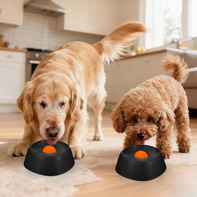 Dog Lick Bowl, Slow Feeder Dog Bowls for Liquid Treat, Dog Licking Bowl with Rolling Balls, Dog Cat Enrichment Toys - Interactive Slow Feeder & Anxiety Relief, for Large Medium Small Puppy (Black)