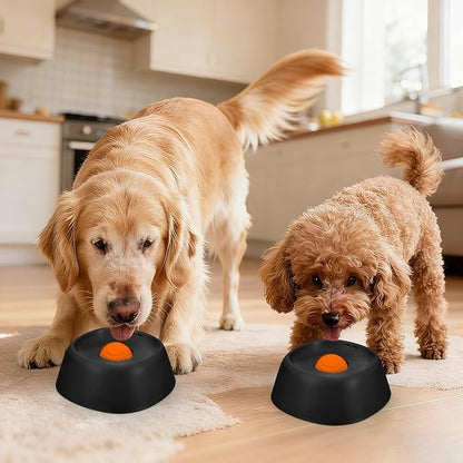 Dog Lick Bowl, Slow Feeder Dog Bowls for Liquid Treat, Dog Licking Bowl with Rolling Balls, Dog Cat Enrichment Toys - Interactive Slow Feeder & Anxiety Relief, for Large Medium Small Puppy (Black)