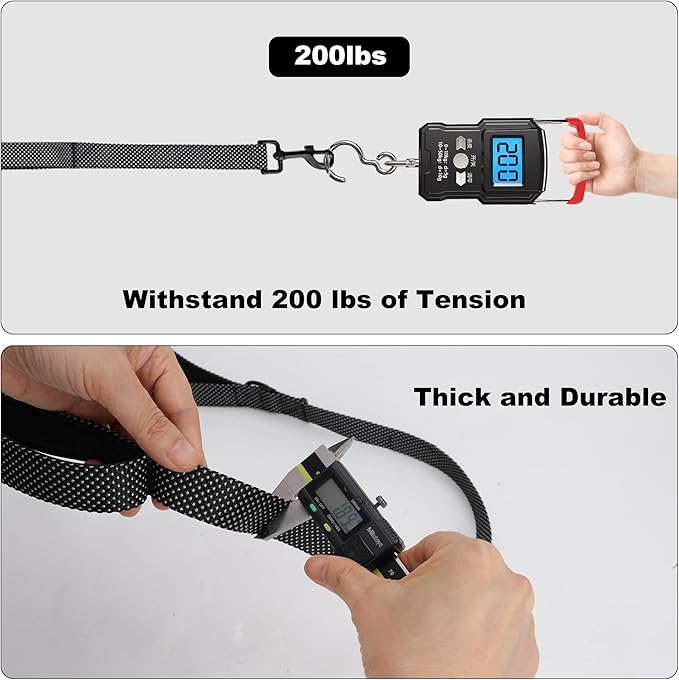 Dog Leash with Adjustable Waist Belt for Running, Crossbody Style for Hands-Free Walking Handheld Dog Walking Leash