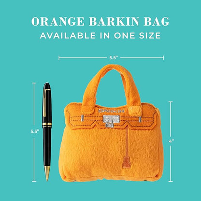 Haute Diggity Dog Barkin Bag, Plush Designer Dog Toys with Interactive Squeaker, Stimulating Pet Enrichment, Machine-Washable & Safe Materials for All Breeds, One Size