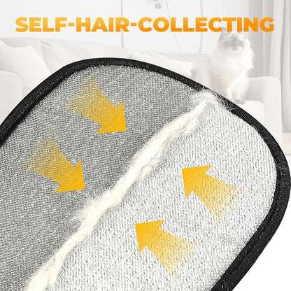 Pet Hair Removal Glove,Efficient Grooming Gloves for Cats & Dogs,Electrostatic Pet Hair Remover for Bed Sheets Couch Clothes Carpet Car Seat,Reusable Washable Hair Remover Gloves (Black/1pcs)