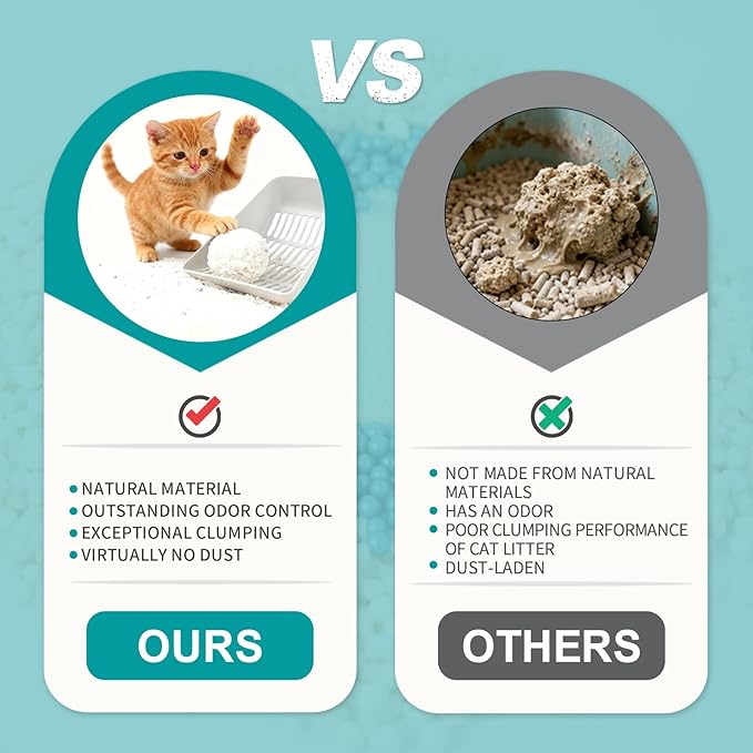 Tapioca Cat Litter, Cassava Cat Litter Odor Control Dust-Free Clumping Litter