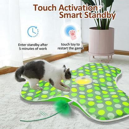 Hide and Seek Cat Toys and Replacement Feather Wand (3 Pcs)