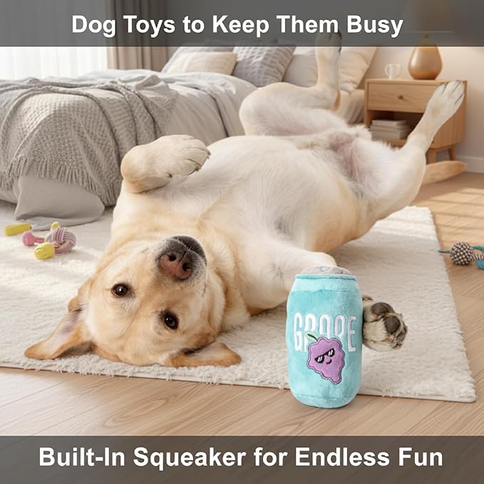 1 Pcs Interactive Dog Toys to Keep Them Busy, Squeaky Dog Toys for Small, Medium Dogs, Puppy Teething Toys for Gentle Chew, Non-Destructive Play (Orange)