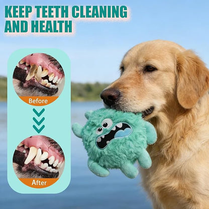 Plush Squeaky Dog Toy, Crinkle Stuffed Dog Toy Keep Them Busy Tug of War Birthday Dog Chew Toy for Small Medium Large Dogs (Light Green)