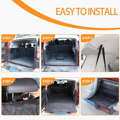 Cargo Liner for Dogs Compatible with Toyota FJ Cruiser 2007-2021, Pet Dog Trunk Cargo Liner, Waterproof Anti-Dirty Pet Cargo Cover Dog Seat Mat, with Bumper Flap Protector (Black)